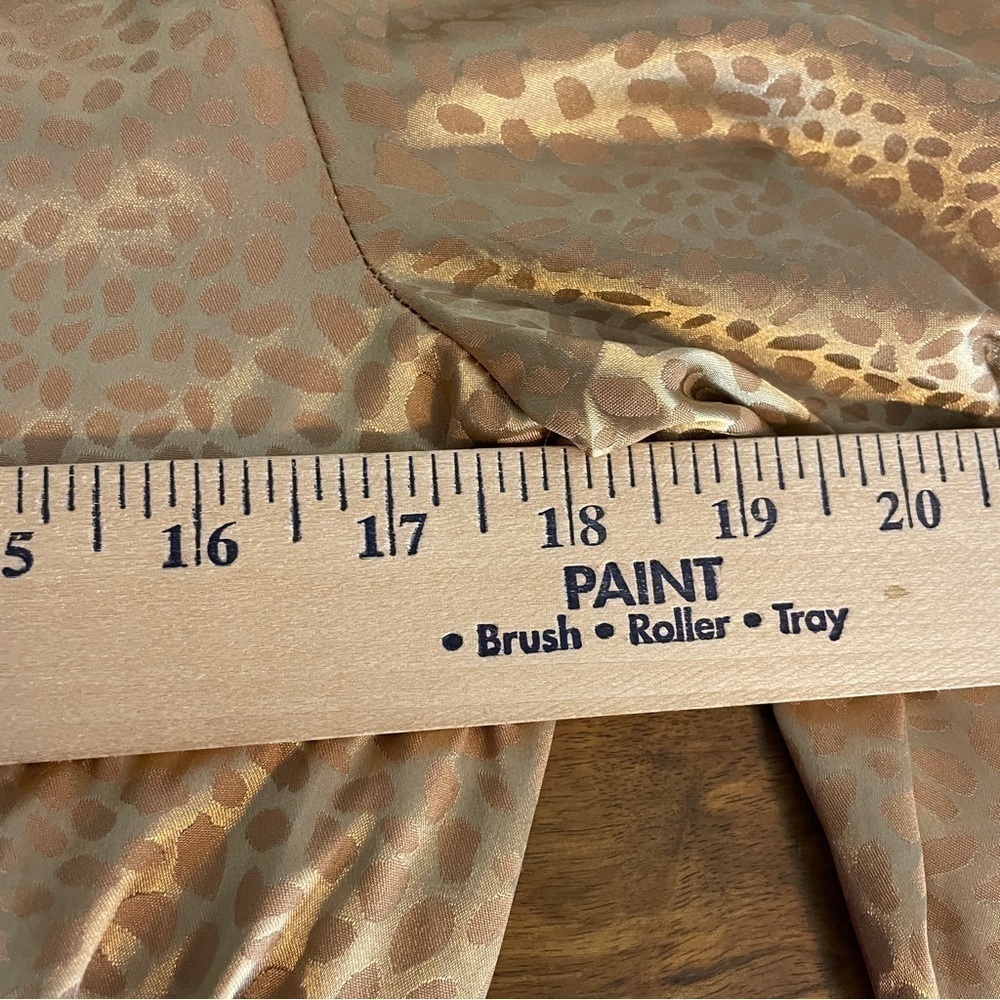 Downeast Feline Animal Print Gold Dress Modest Lined - Picture 5 of 8